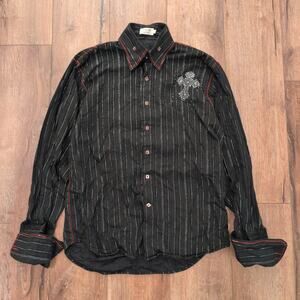Y2K Angelino Men's XL Button Up Shirt Cross Rodeo Fender Cross Mexico Western